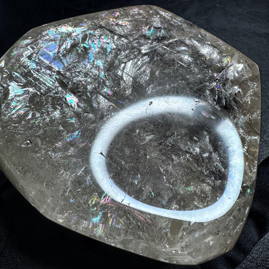 絶品❗虹入り☆アイリスクォーツ アゼツライト水晶フリーフォーム天然石 A1139