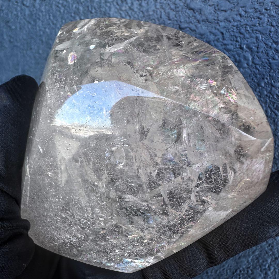 絶品❗虹入り☆アイリスクォーツ アゼツライト水晶フリーフォーム天然石 A1139