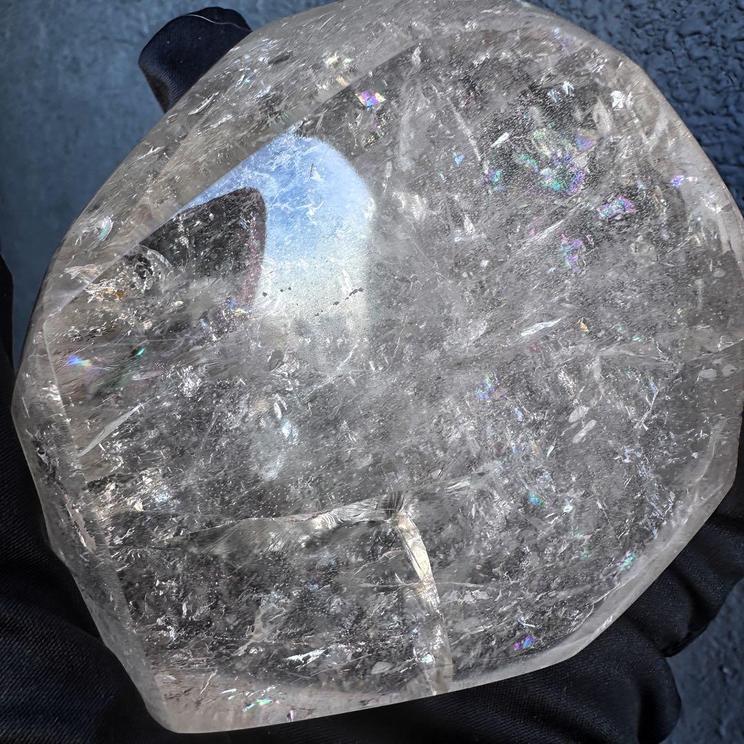 絶品❗虹入り☆アイリスクォーツ アゼツライト水晶フリーフォーム天然石 A1139