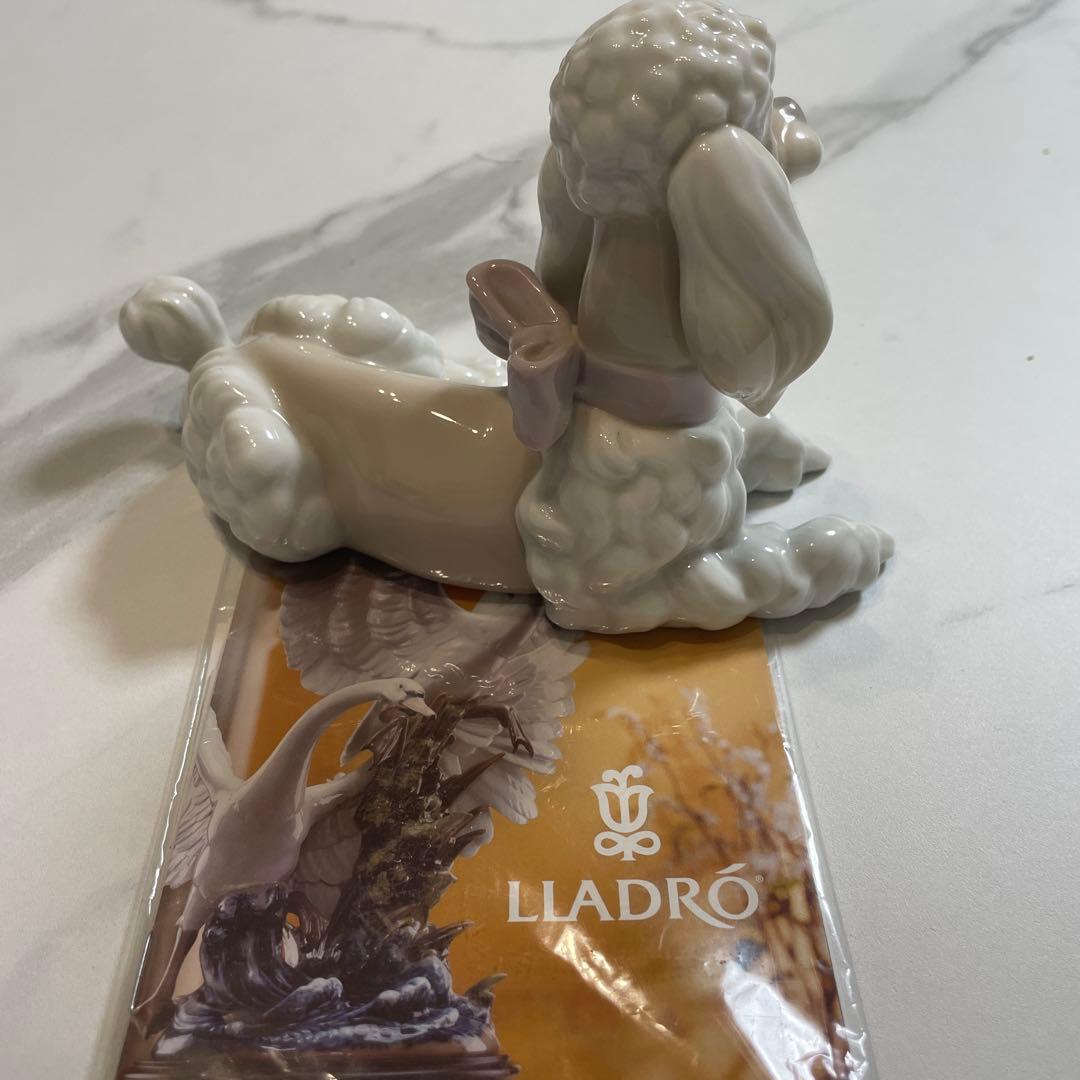 【美品】　廃盤　リアドロ　プードル　陶器　置物