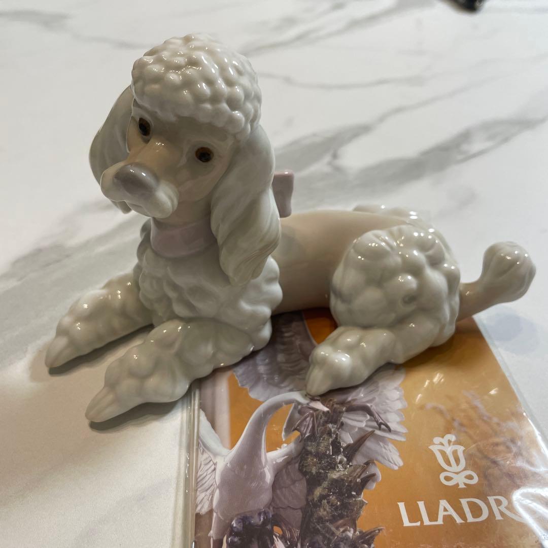 【美品】　廃盤　リアドロ　プードル　陶器　置物