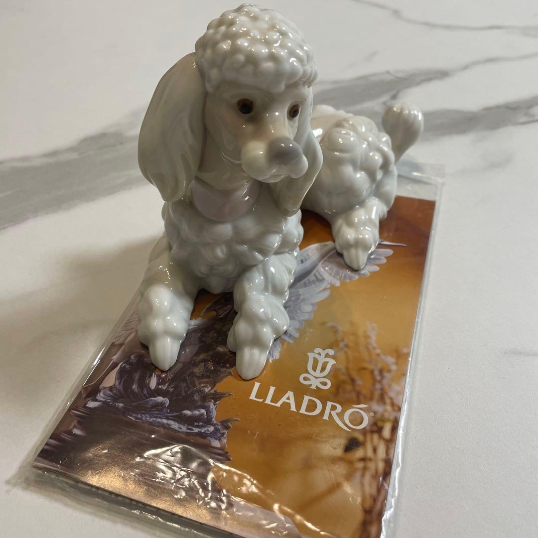 【美品】　廃盤　リアドロ　プードル　陶器　置物