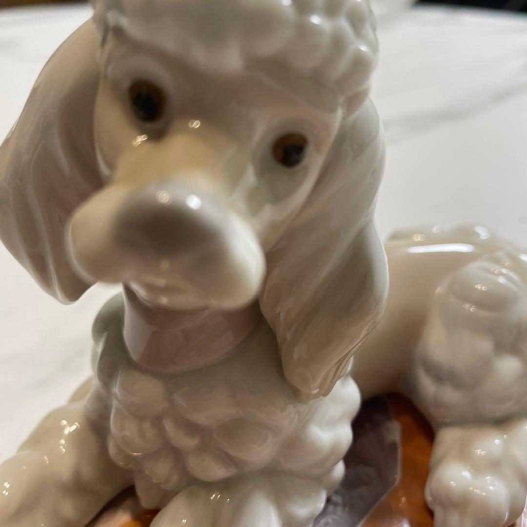 【美品】　廃盤　リアドロ　プードル　陶器　置物