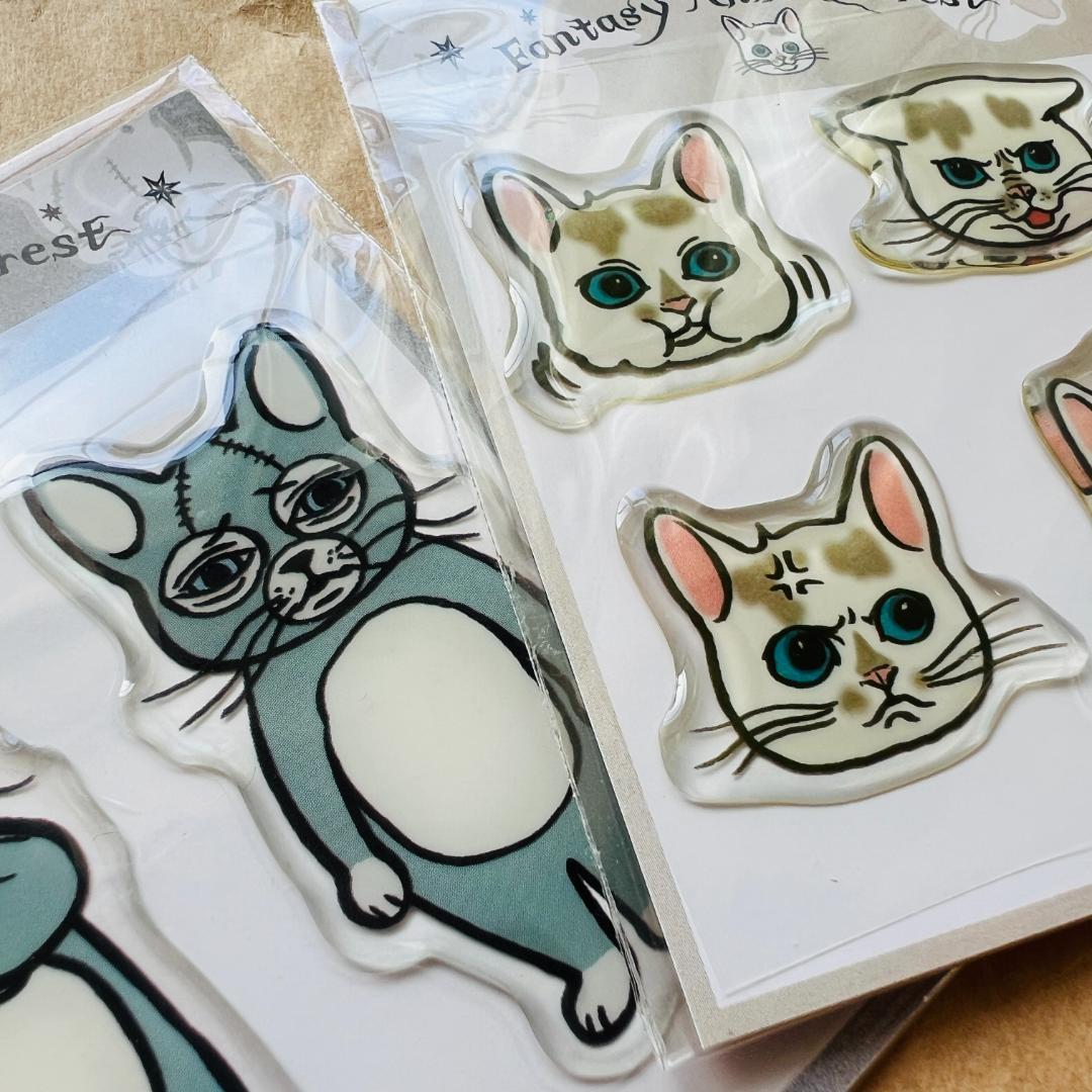 台湾 ヒグチユウコ 奇幻動物森林 ぷくぷく 立体 シール 9種セット