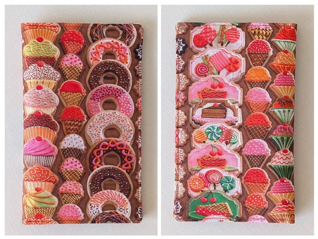 ハンドメイド　通帳ケース　お薬手帳ケース　USAコットン