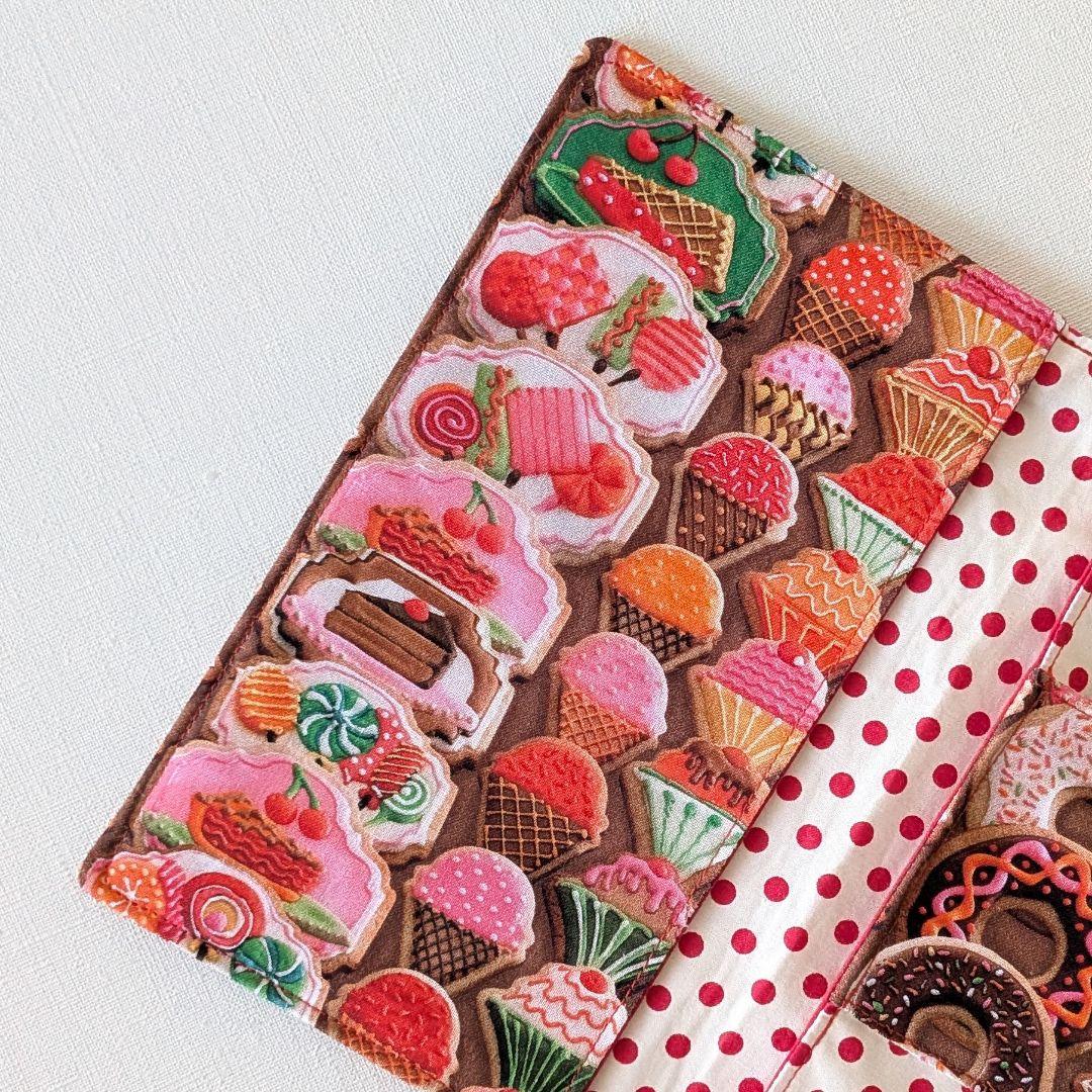 ハンドメイド　通帳ケース　お薬手帳ケース　USAコットン