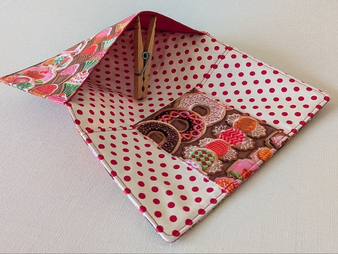 ハンドメイド　通帳ケース　お薬手帳ケース　USAコットン