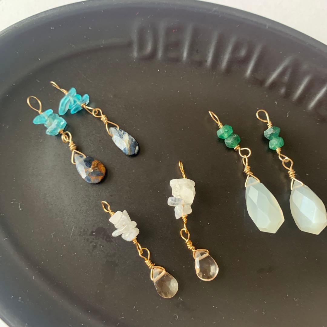 265.プレゼント企画！14kgf天然石チャームセット3種