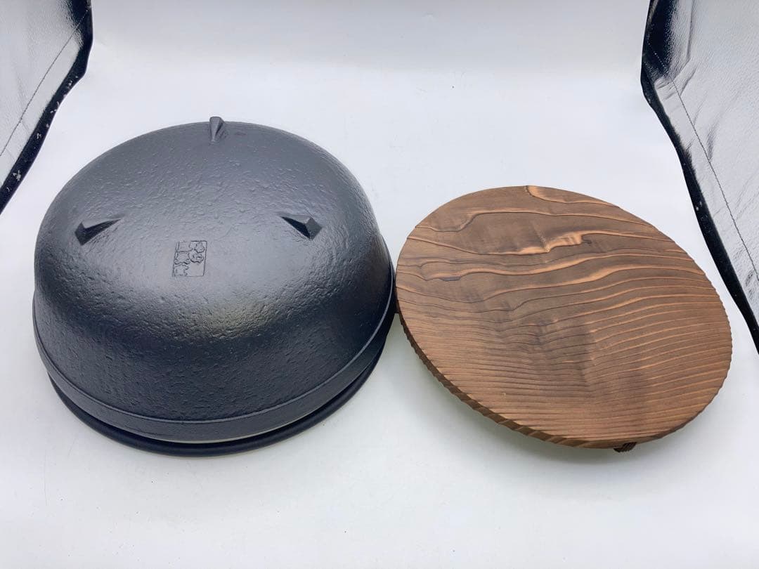 新品　南部鉄器⭐︎ 及源鋳造 盛栄堂　煮込み鍋　24㎝　木蓋　お国自慢鍋