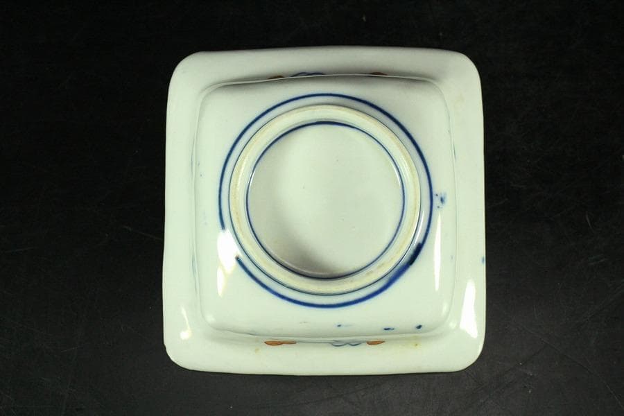 古伊万里 金彩色絵 鶴亀 四方 向付 五客(K-YC605)