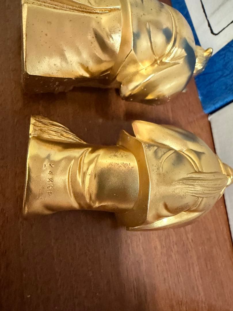 金色の日本伝統置物2体セット