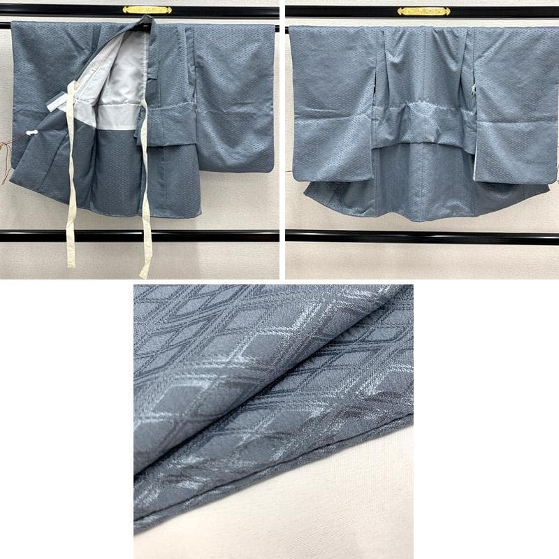 507ab18■七五三 五歳 男児 着物&羽織&袴&角帯 鷹 金彩 松■状態良好