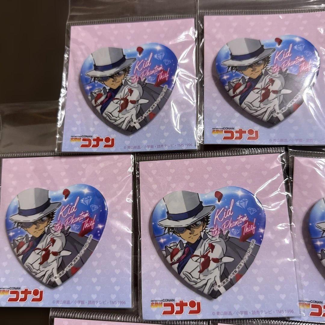怪盗キッド　まじっく快斗　コナンプラザ　限定　ハート缶バッジ　10点　未開封