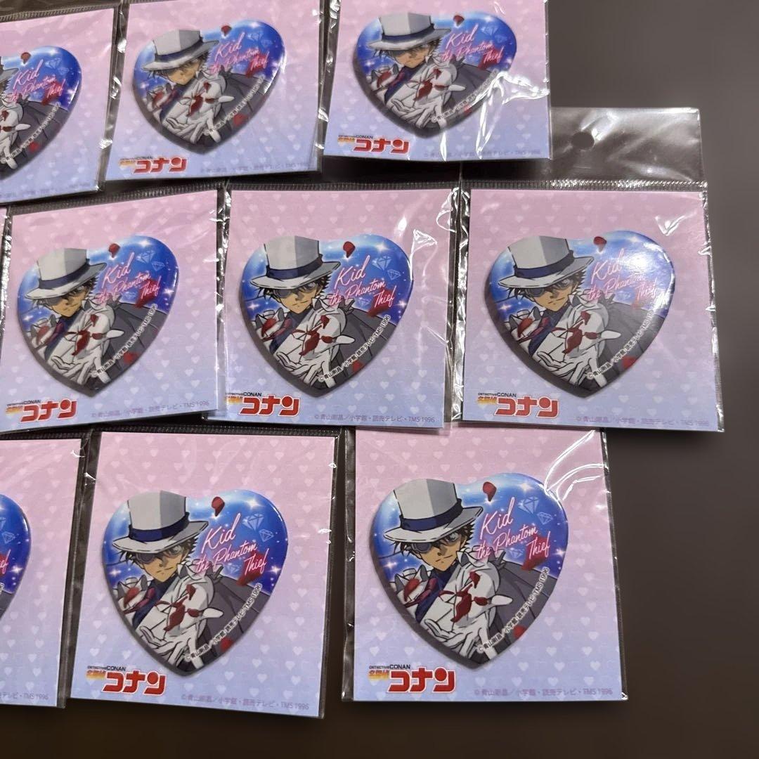 怪盗キッド　まじっく快斗　コナンプラザ　限定　ハート缶バッジ　10点　未開封