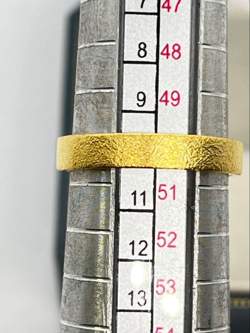 ミーさんK24 純金平打ちマットリング 4.8g刻印あり ハンドメイド