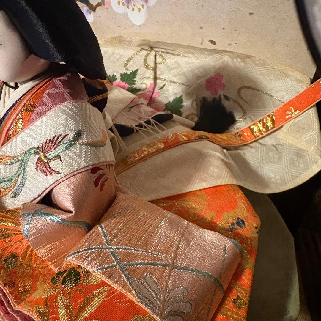 【佳月】雛人形 親王飾り 桜屏風付き フルセット