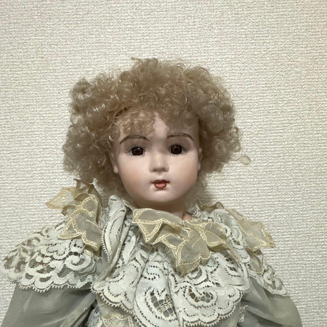 ビンテージ ビスクドール お人形 身長約47cm スタンド付き