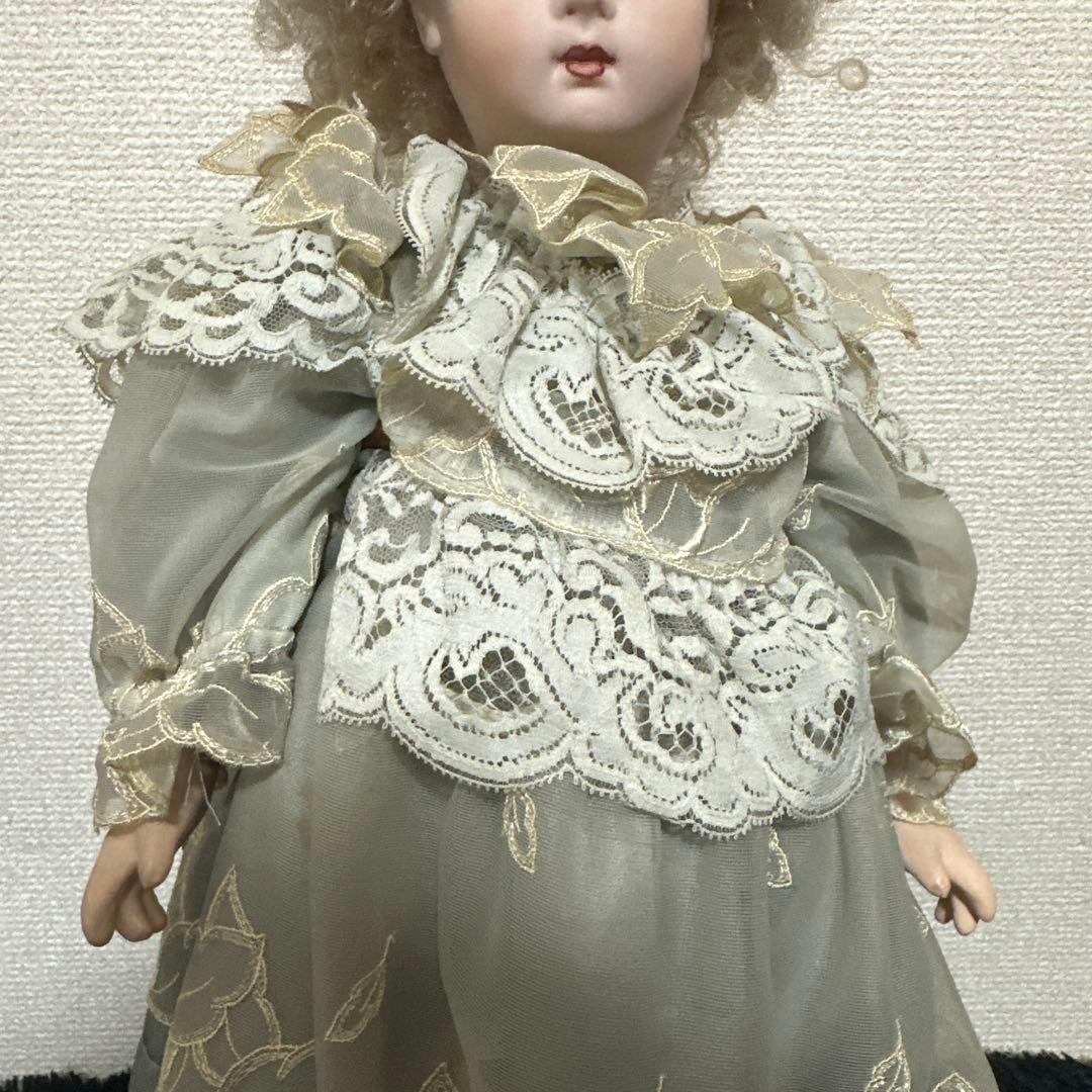 ビンテージ ビスクドール お人形 身長約47cm スタンド付き