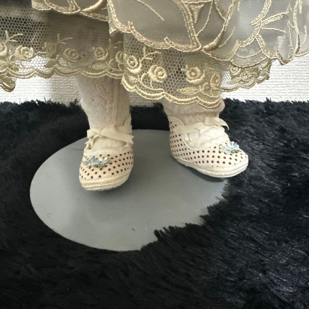 ビンテージ ビスクドール お人形 身長約47cm スタンド付き