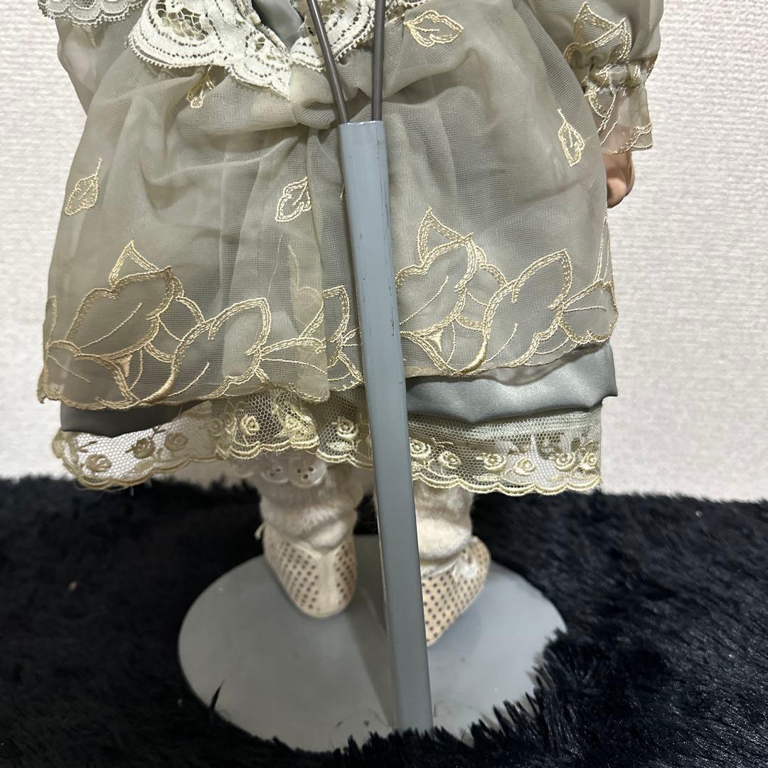 ビンテージ ビスクドール お人形 身長約47cm スタンド付き