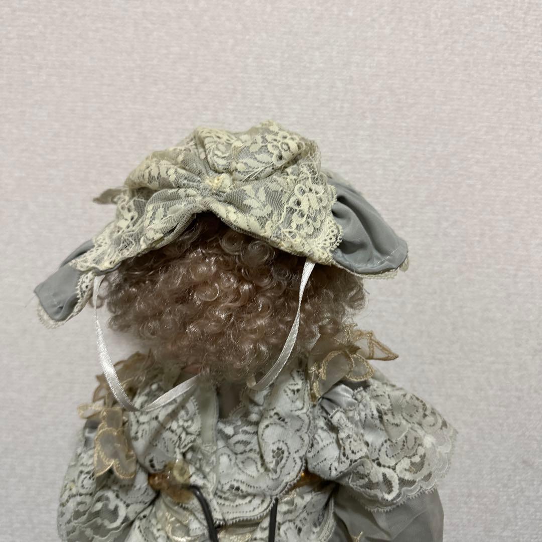 ビンテージ ビスクドール お人形 身長約47cm スタンド付き