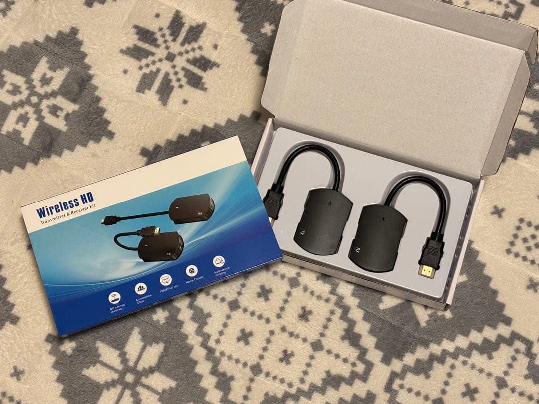 ワイヤレス HDMI 無線 送受信機とHDMI分配器 のセット