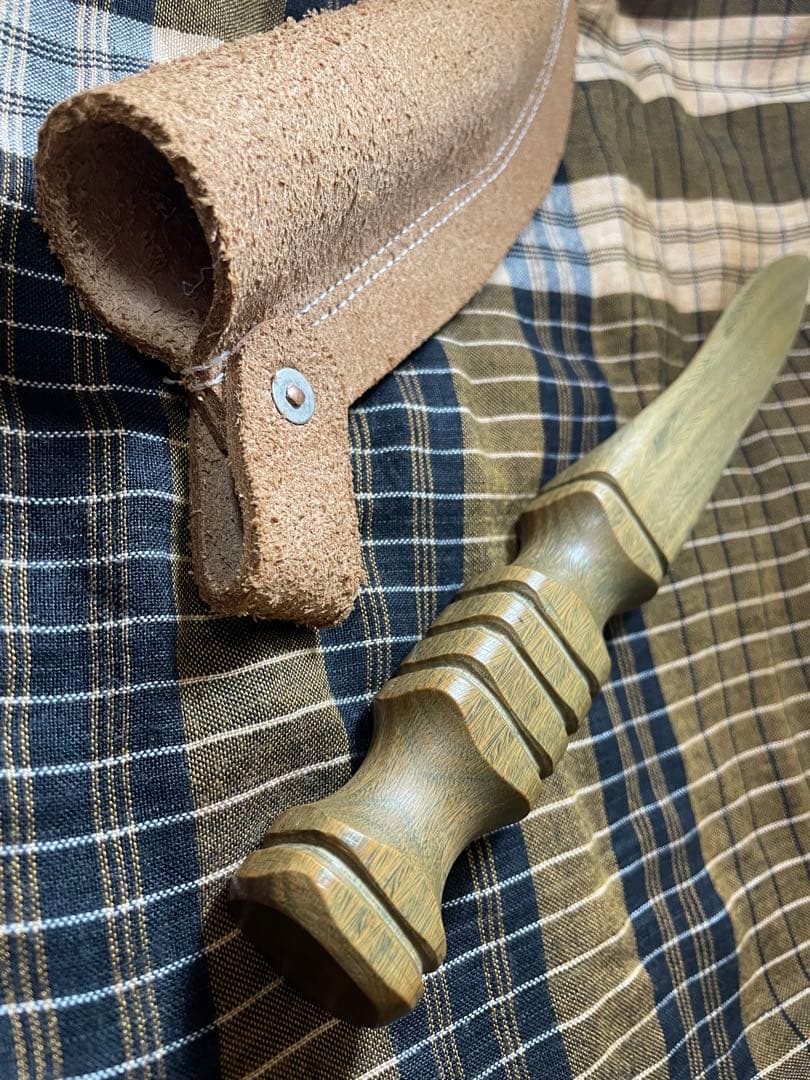 ゼロセンジコンバット/稲川義貴氏作成 Wood Spear レザーシース付き