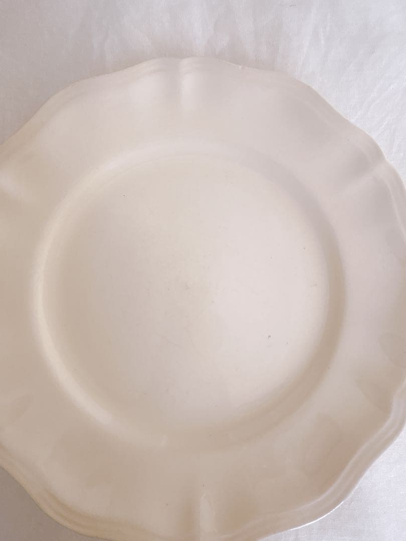 フランスアンティーク　Sarreguemines 花リム　ディナープレート②