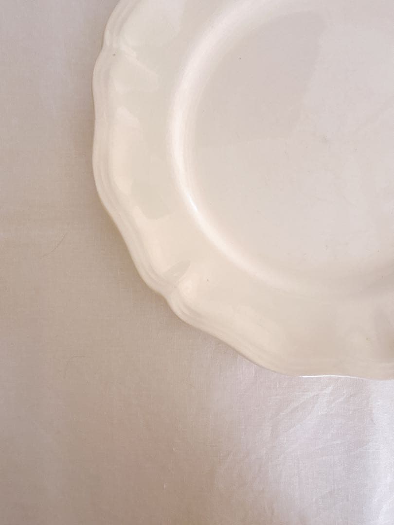 フランスアンティーク　Sarreguemines 花リム　ディナープレート②