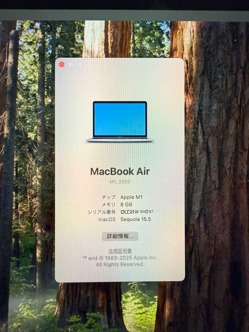 MacBook Air 13インチ256GB M1スペースグレイ