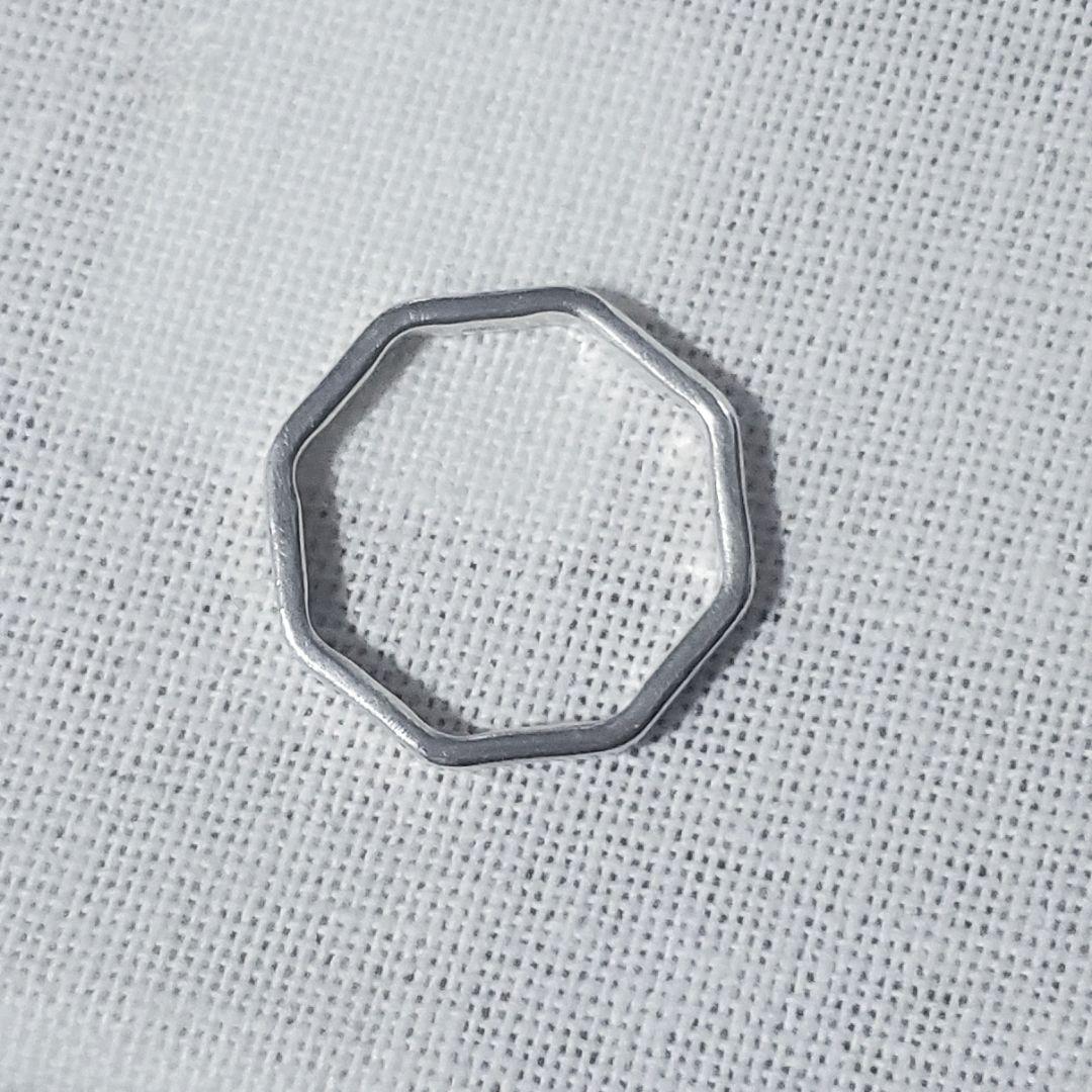 八角形　シルバー　リング　ハンドメイド　17 ~ 18 号　　指輪