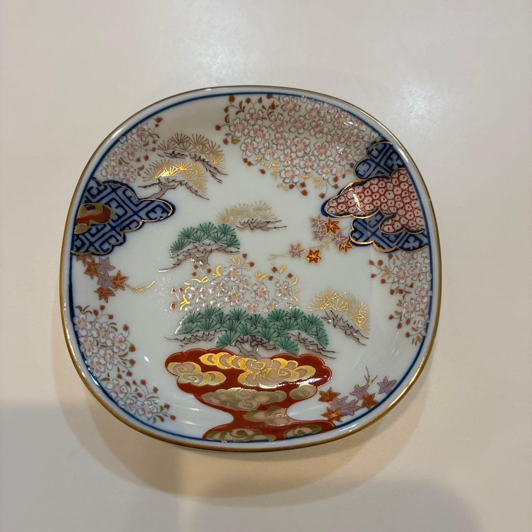 有田焼　賞美堂　春秋文　角皿5枚セット