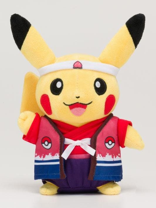 ポケモンストア岡山限定　モモンのみだいすきピカチュウ ぬいぐるみ