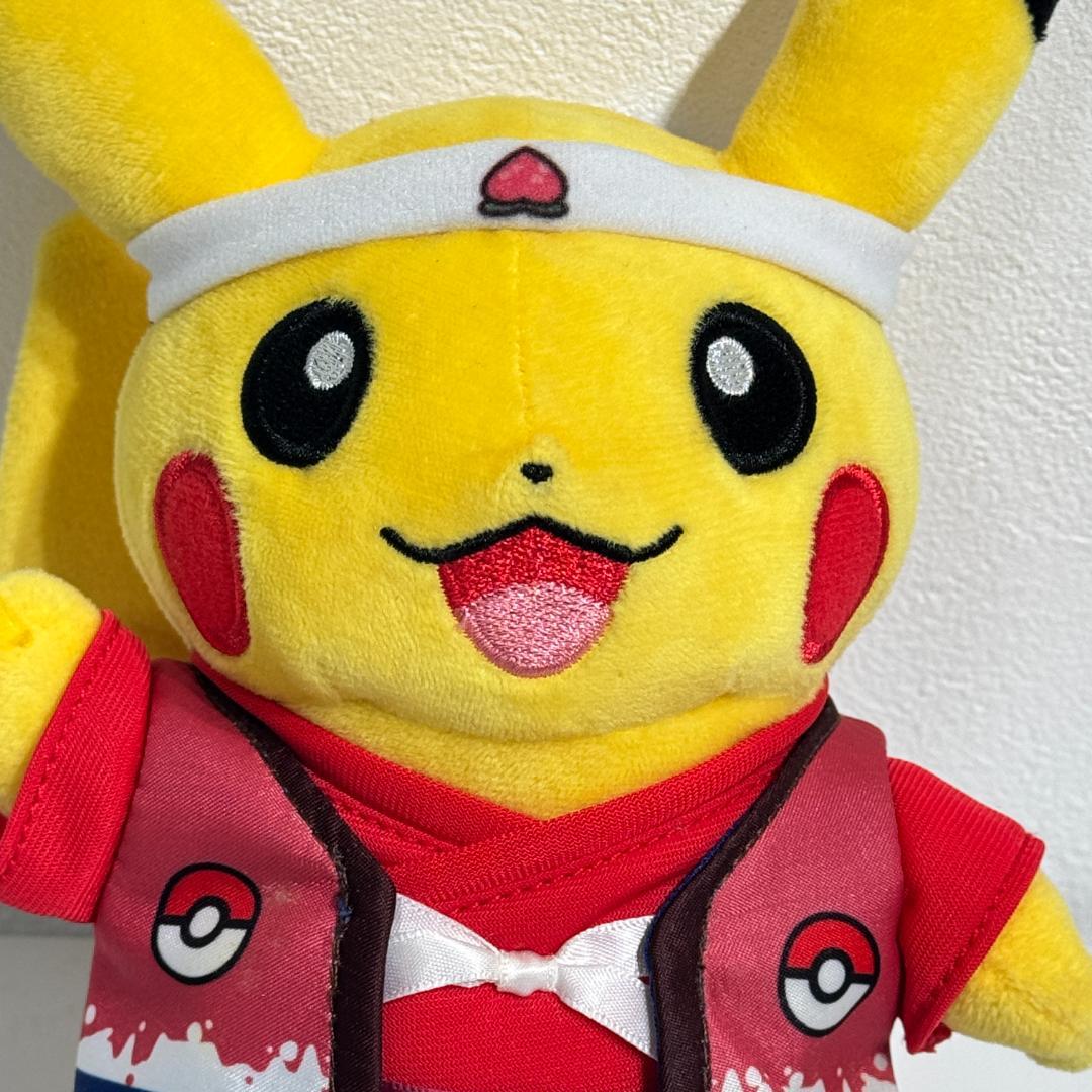 ポケモンストア岡山限定　モモンのみだいすきピカチュウ ぬいぐるみ