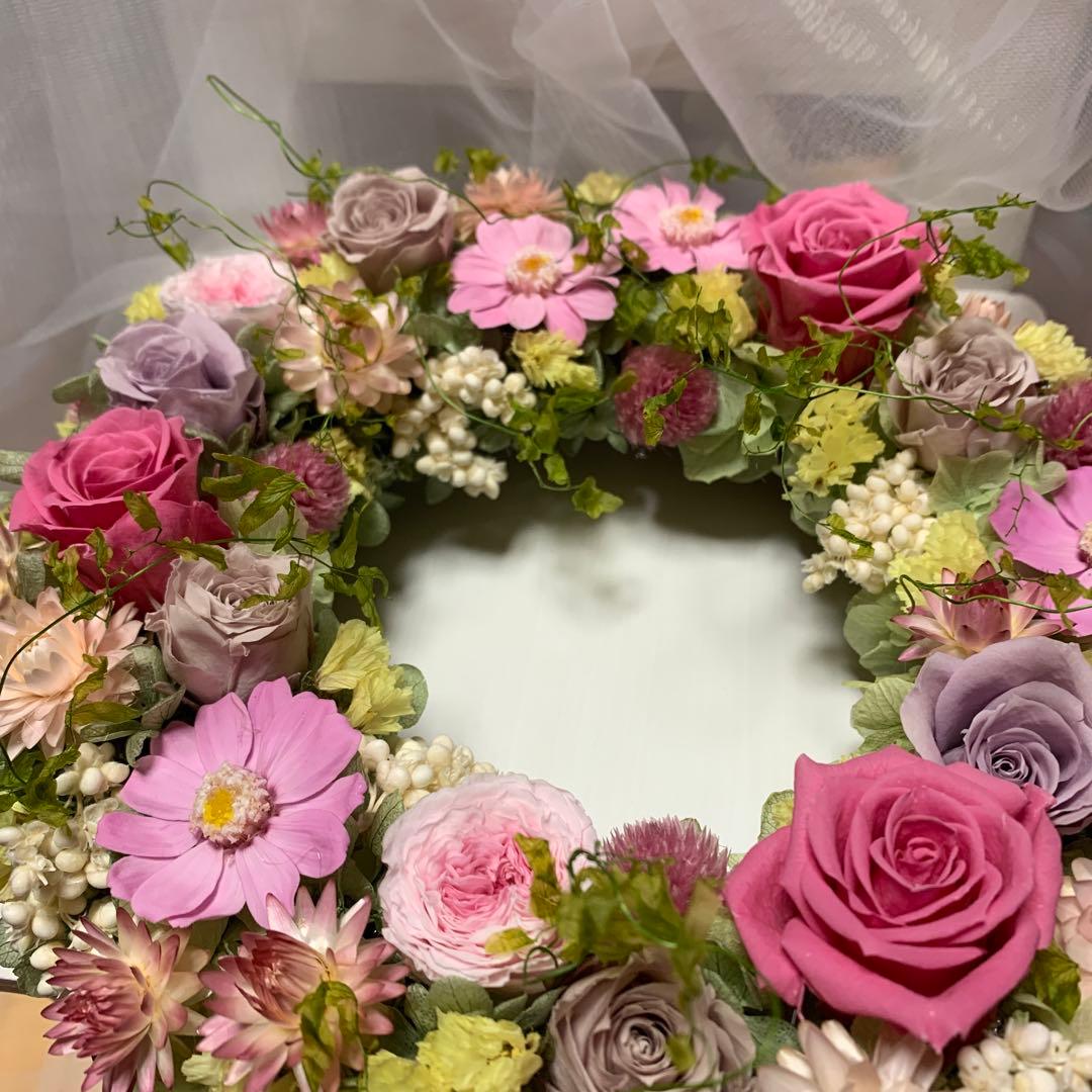 プリザーブドフラワーリース♡Happy Garden