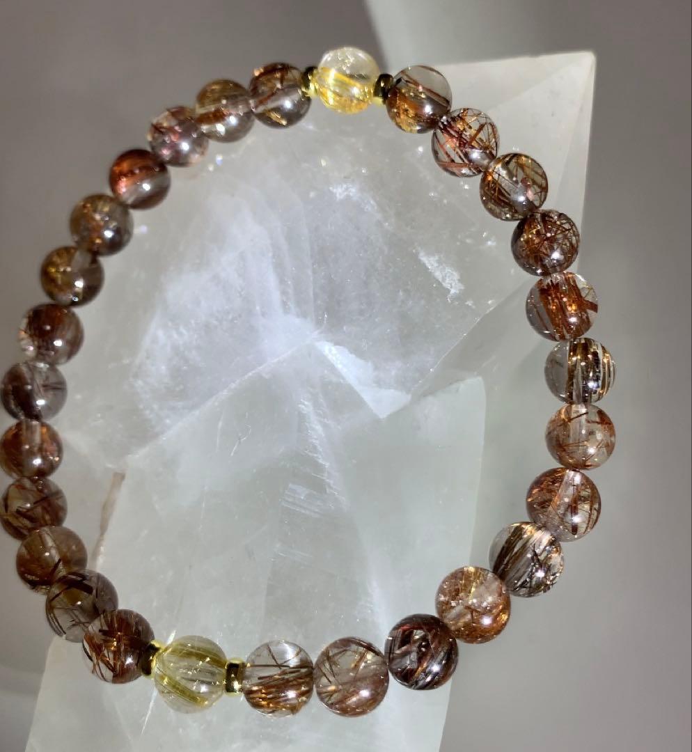 ⭐️高品質⭐️ルチルクォーツ　ブレスレット　　　　クリア度抜群‼️