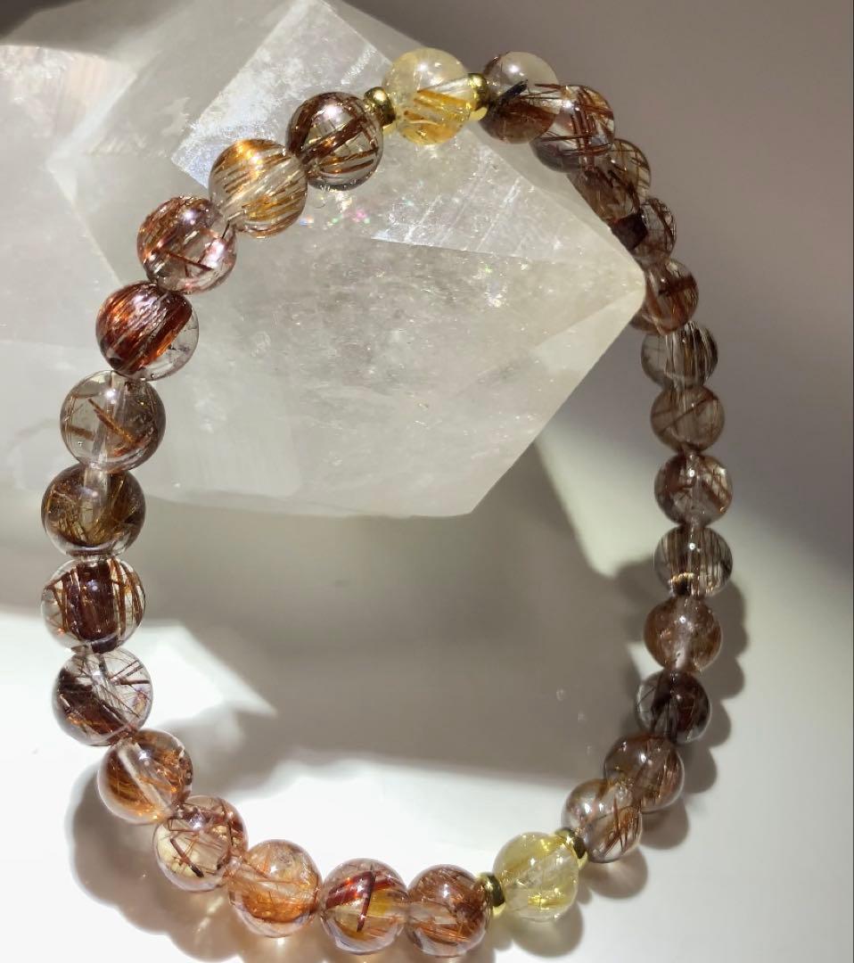 ⭐️高品質⭐️ルチルクォーツ　ブレスレット　　　　クリア度抜群‼️