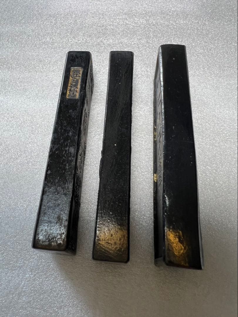 老舗大正昭和アンティーク墨3点 稀少墨20gx3