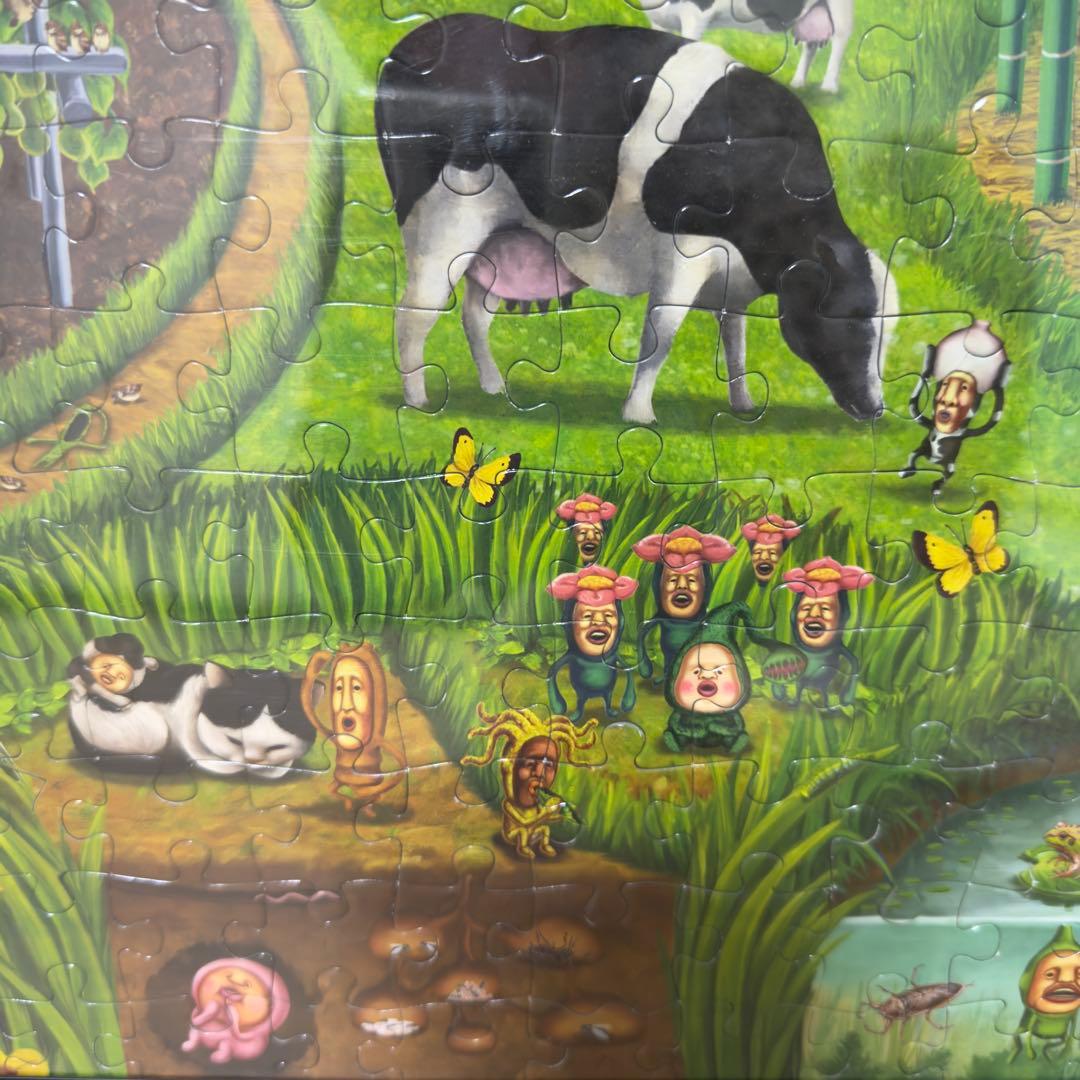 こびとづかん ジグソーパズル　特大　完成品　額縁付き 『希少品』