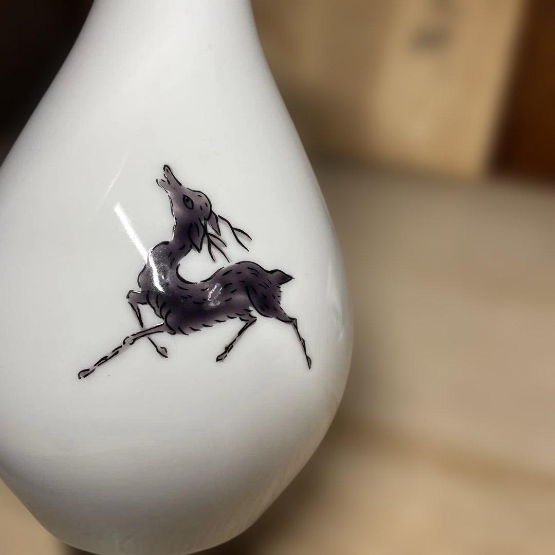 中村元風　今九谷鹿文酒器揃　共箱