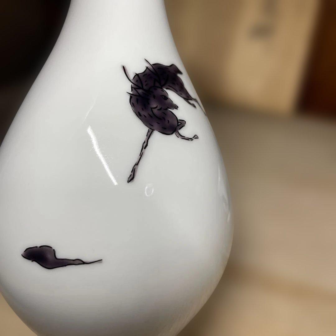 中村元風　今九谷鹿文酒器揃　共箱