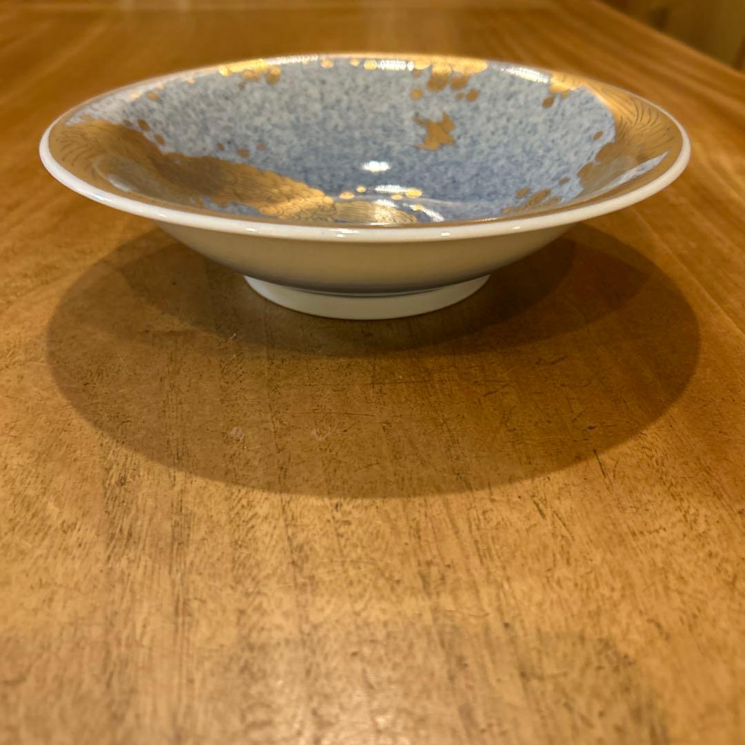 九谷　萌苑　【人間国宝】吉田美統作　金襴手汐騒鉢　一つ　(全二枚)