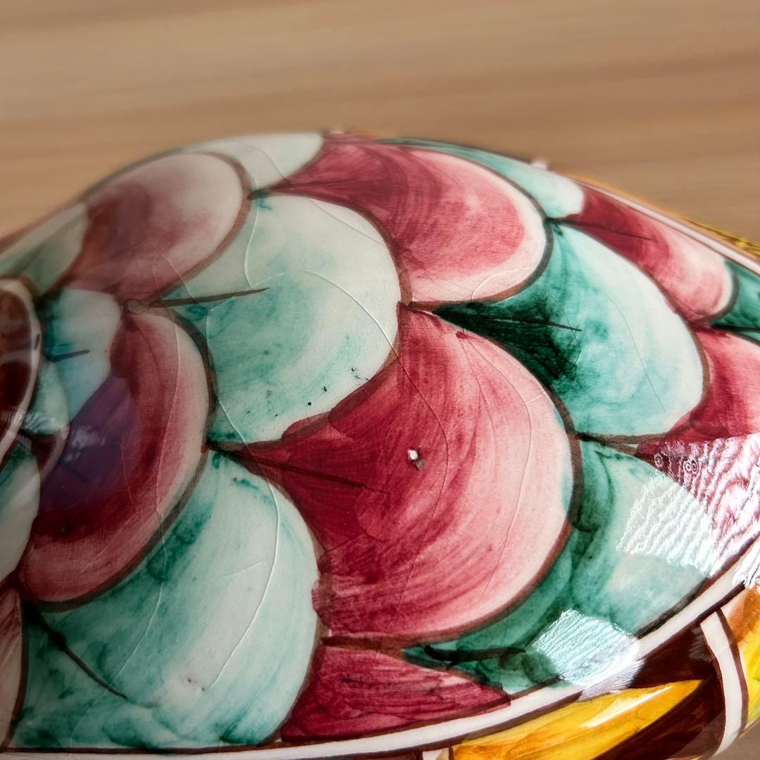 アンティーク　Gubbio グッビオ　イタリア製陶器　カモ　セット　置物