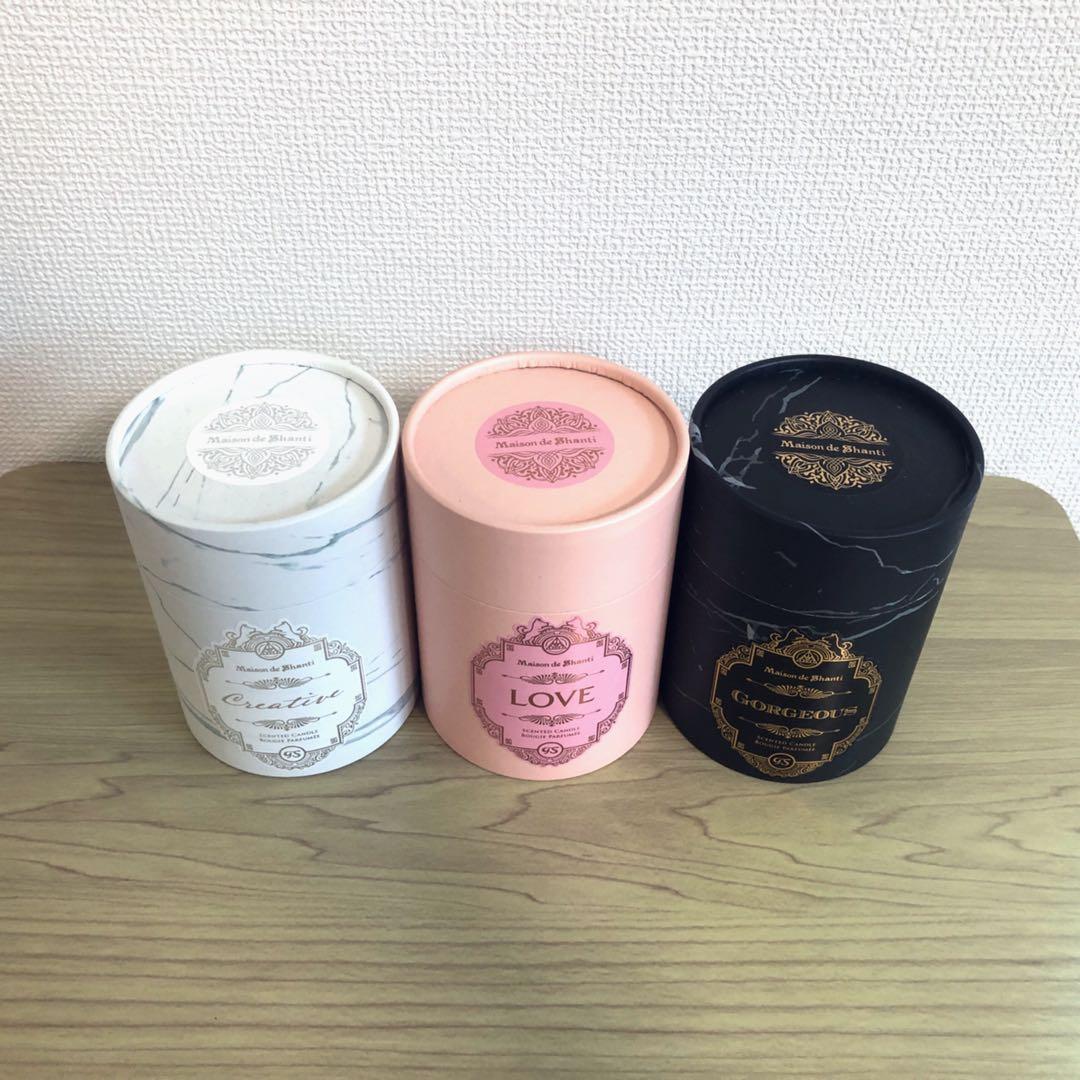 【新品未使用】メゾンドシャンティ　アロマキャンドル3種類セット
