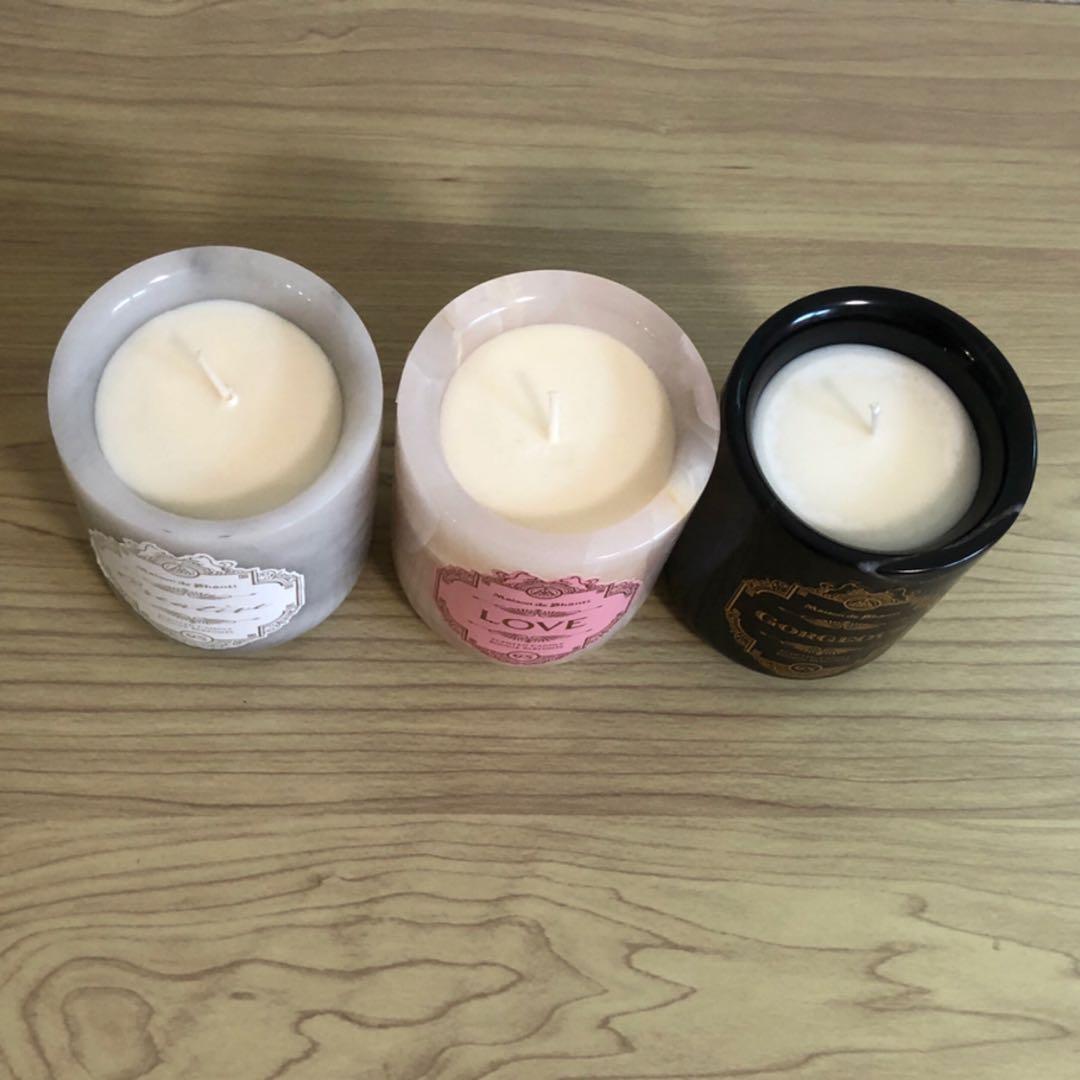 【新品未使用】メゾンドシャンティ　アロマキャンドル3種類セット