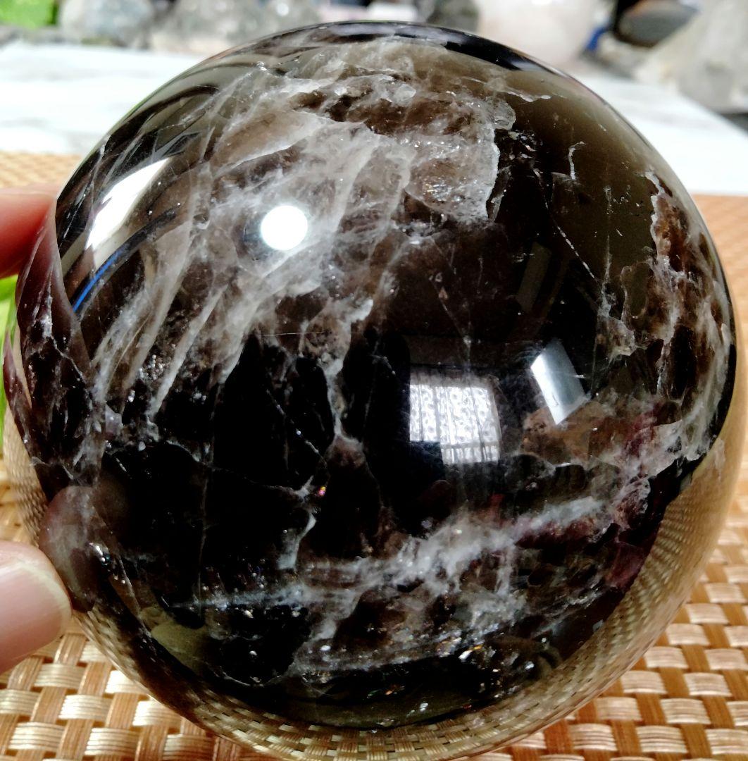 【天然】★巨大★★厄除け・魔除け★102mm 1,6kgモリオン スフィア 丸玉