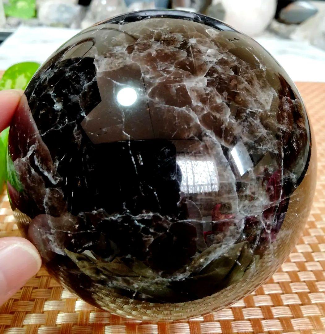 【天然】★巨大★★厄除け・魔除け★102mm 1,6kgモリオン スフィア 丸玉