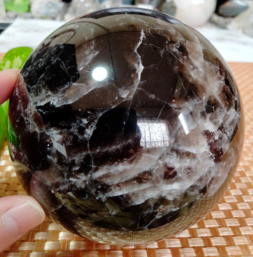 【天然】★巨大★★厄除け・魔除け★102mm 1,6kgモリオン スフィア 丸玉