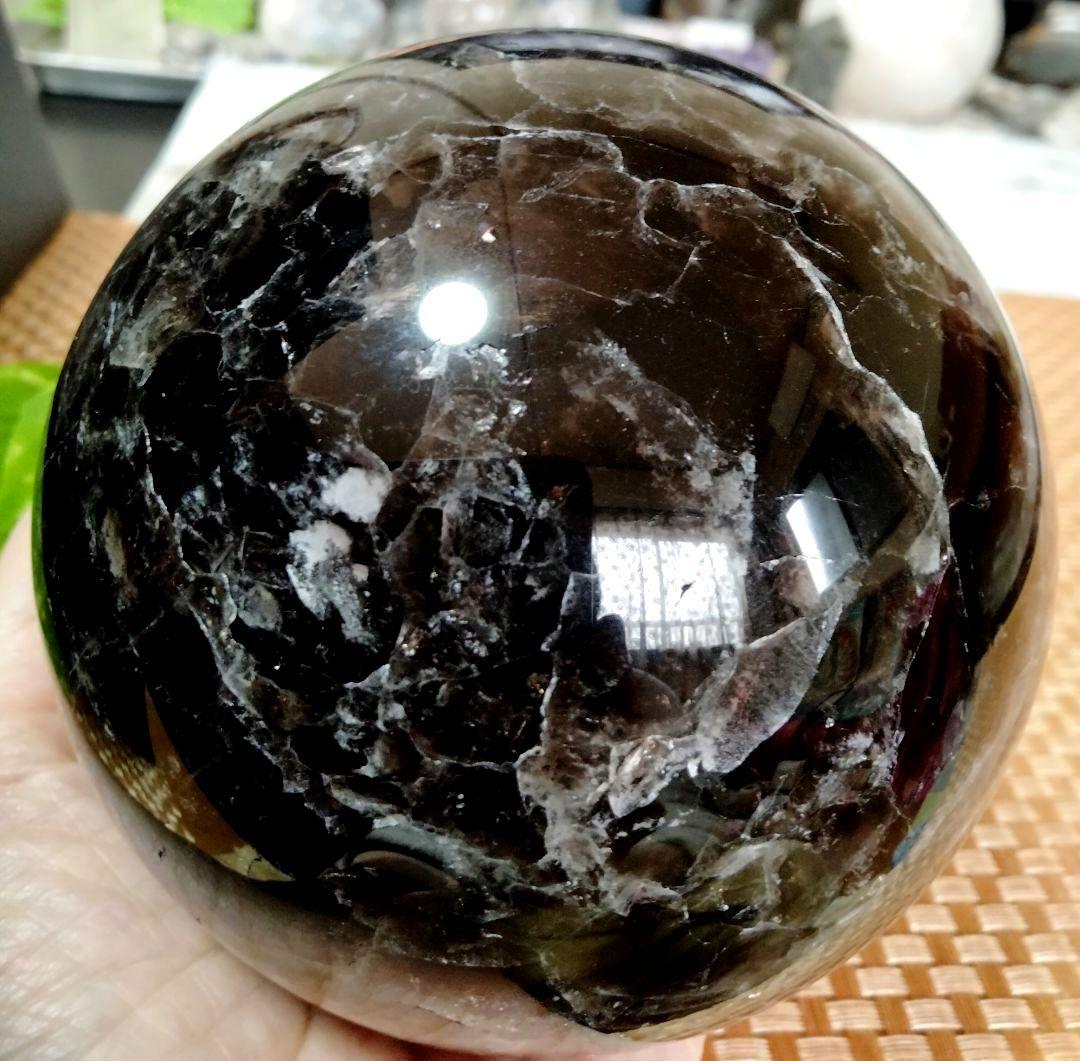 【天然】★巨大★★厄除け・魔除け★102mm 1,6kgモリオン スフィア 丸玉