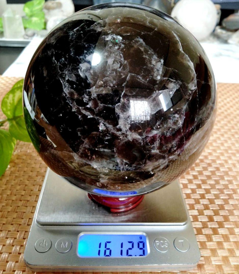 【天然】★巨大★★厄除け・魔除け★102mm 1,6kgモリオン スフィア 丸玉